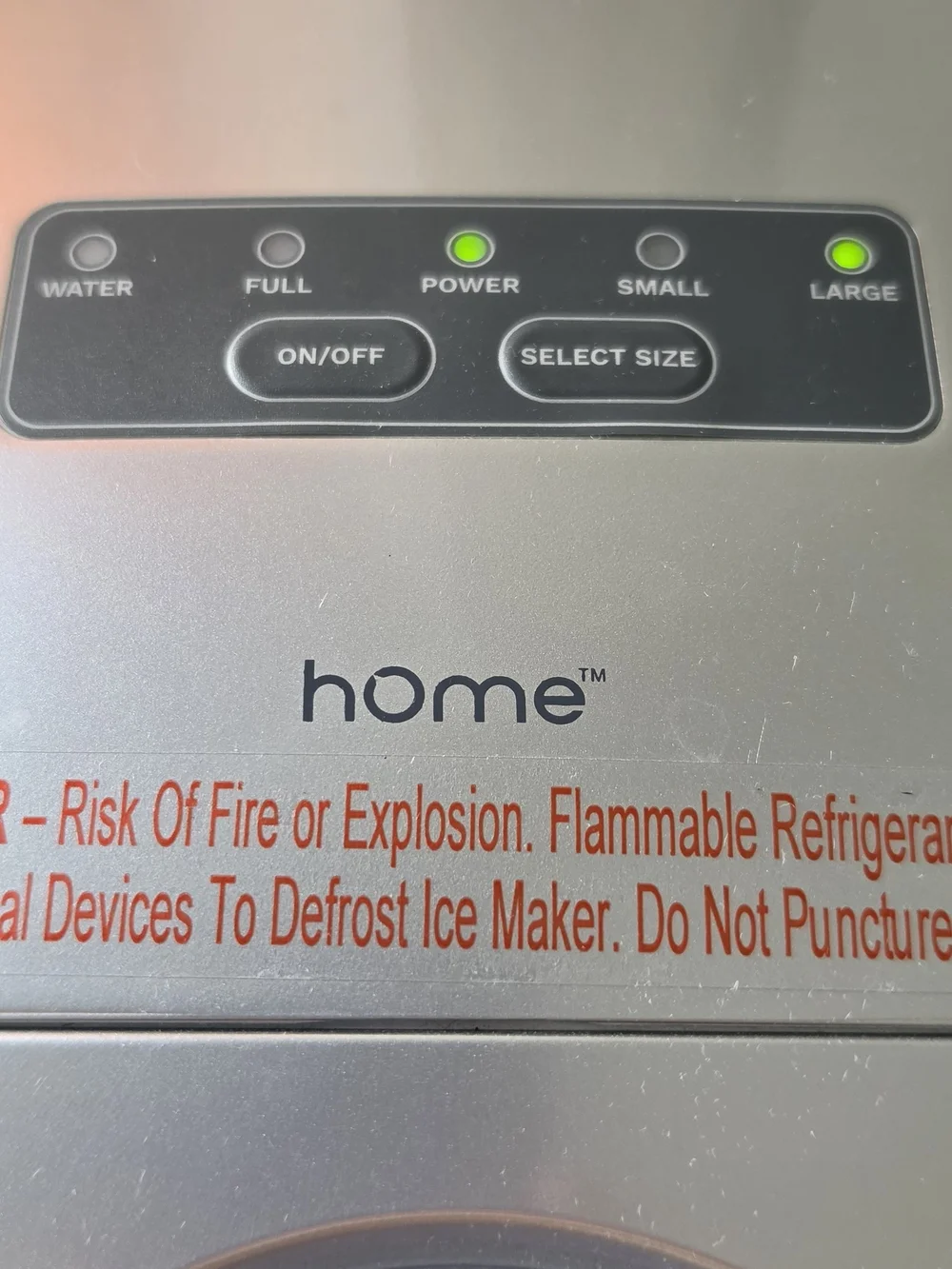 Home Silver Portable Countertop Ice Maker